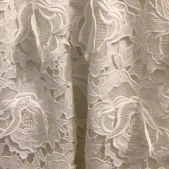 NEW WHITE SHORT WEDDING DRESS 3-D FLOWERS SZ S - Picture 10 of 12